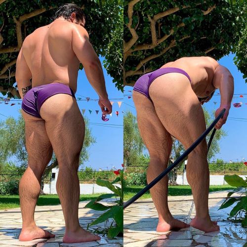 massivemanlymen:  Once again,  📸 @steve_raider’s speedo is holding on for dear life trying to hold all of his perfect ass.