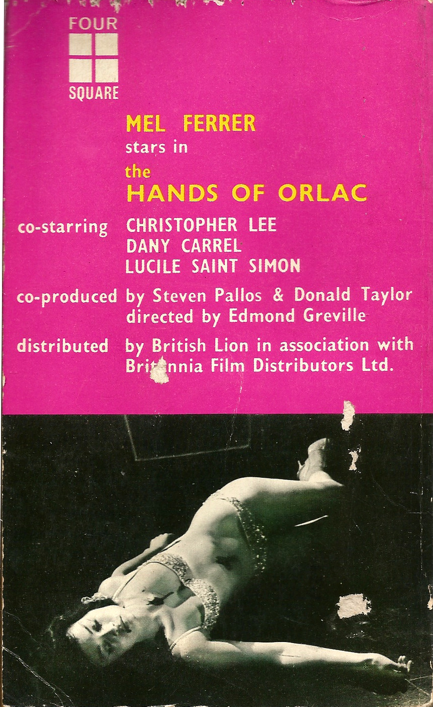 The Hands of Orlac, by Robert Bateman (Four Square, 1961). From a charity shop in