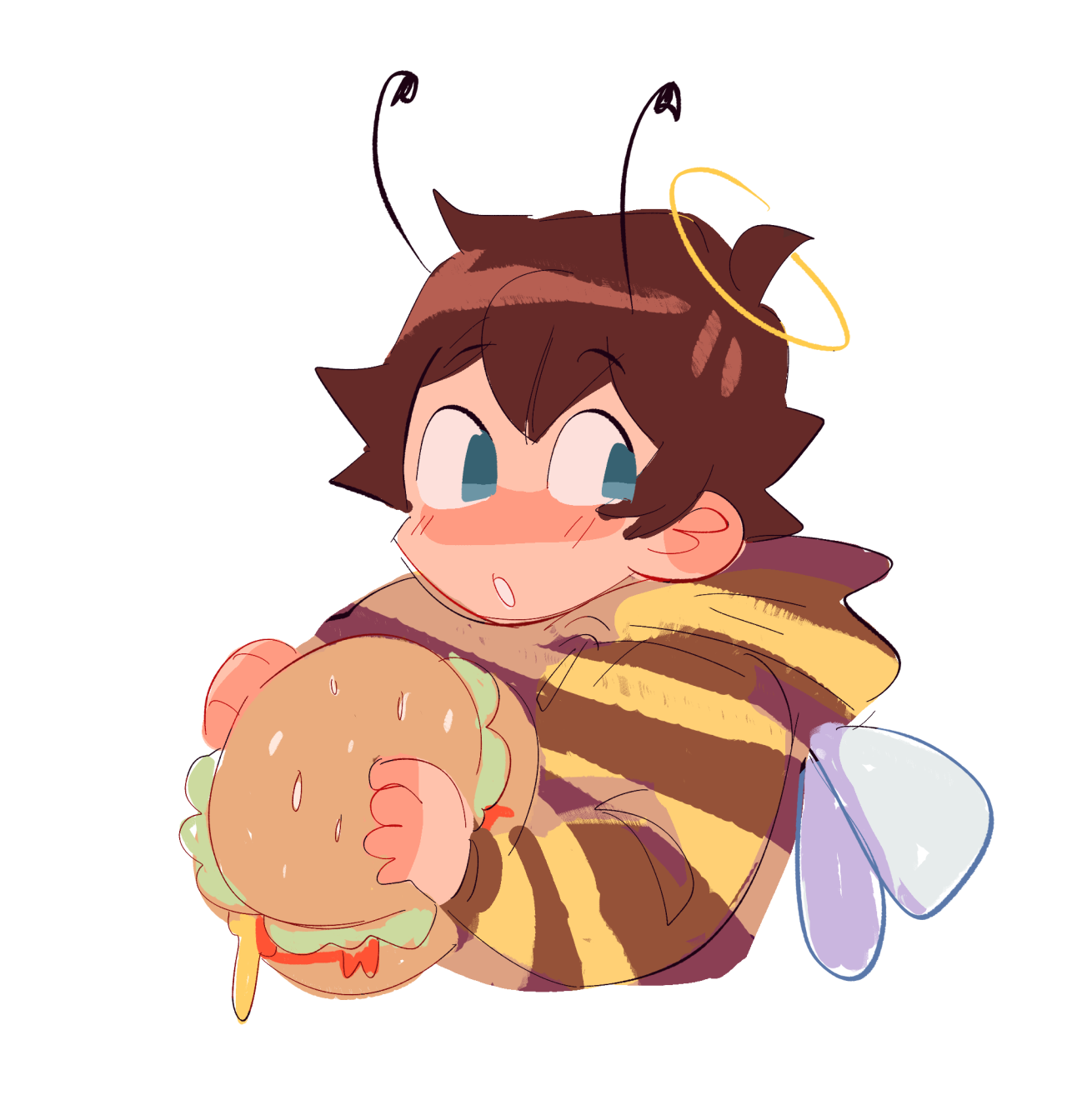 it was meant to be. — coloured a doodle of tubbo bee :D