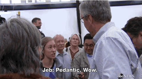 Porn photo salon:  Student confronts Jeb Bush on George