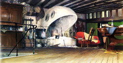  Howl’s Moving Castle Concept Art - Living Room In Howl’s Castle  “The Room