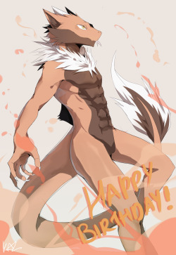 kaziearts:  Should post this now that birthday boy has seen it~