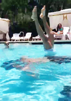 styzles-deactivated20151205:  Harry doing a handstand in the pool today x 