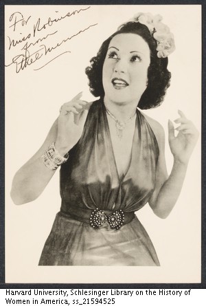 Today we celebrate the birthday of Ethel Merman.  Merman (January 16, 1908 – February 15, 1984) was 