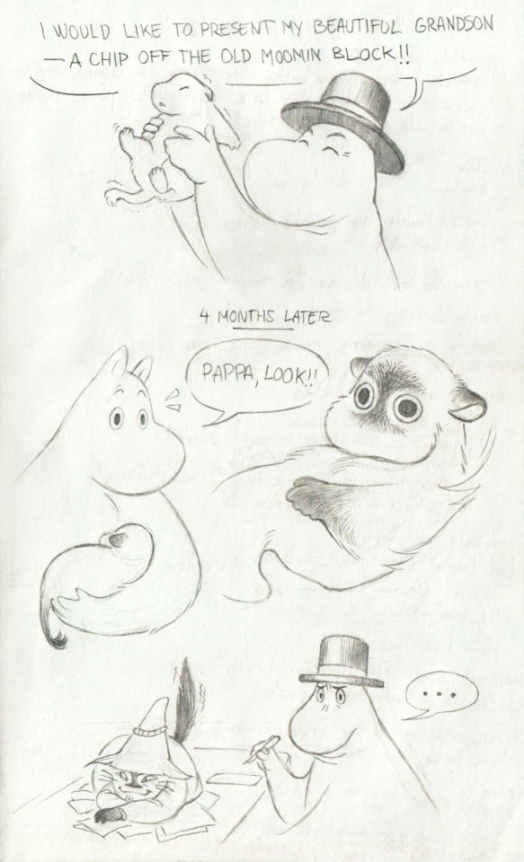 Consider A Colourpoint Snufmin Baby That’s Born Looking Just Like Moomintroll But Slowly Develops Joxter’s