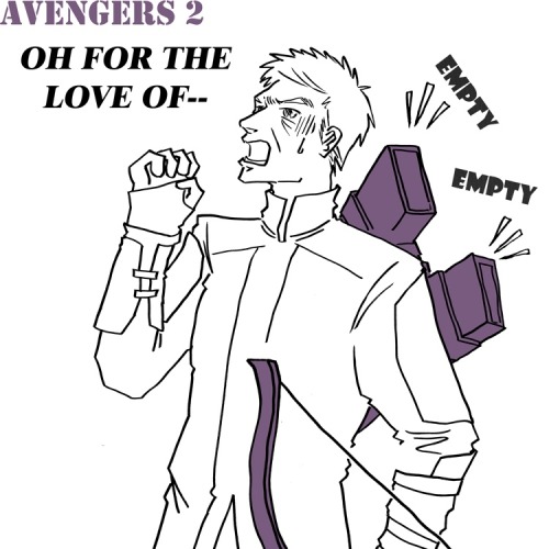 wintercyan: copperbadge:knottahooker:johanirae:Clint Barton is not running out of arrows THIS time“W