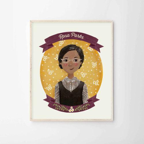 Rosa Parks Print - Female Role Models Series - Women of History by LunaReef