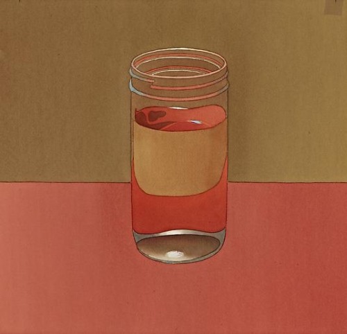 igormaglica: Mark Adams (1925 - 2006), Orange Water Jar, 1992.  	watercolor on paper, 14 x 16 inches 