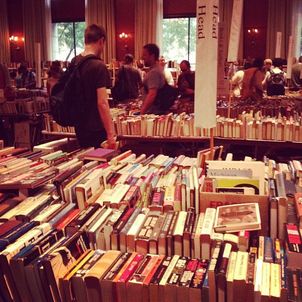 beckisbookshelf:  Library Book Fair by   mysterybaer