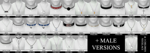 pralinesims: pralinesims: NECKLACE Ultimate Collection Finally got to publish all improved versions 