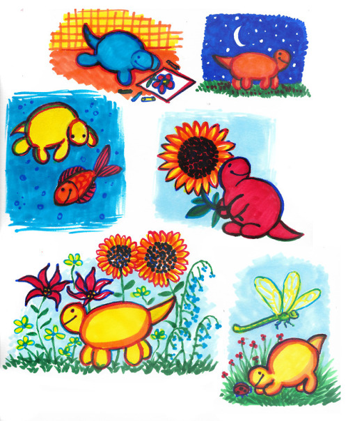 When I was really little I drew these weird round animals a lot that I called “yurgoons” (said in Ru