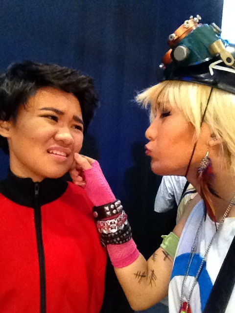 foxrots:  a collection of selfies taken as Tank Girl from yesterday (the captions