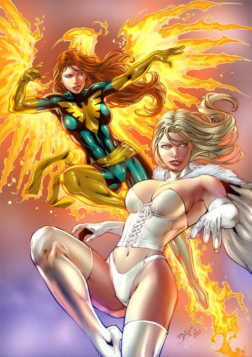 riseofthejuggernaut:  Phoenix and Emma Frost