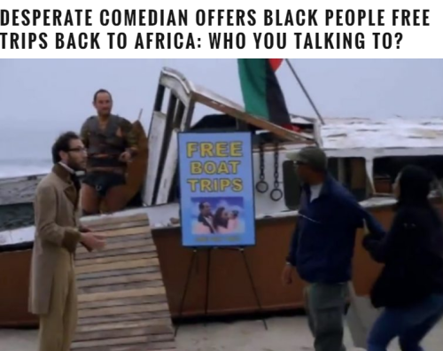 sourcedumal:  turakamyou: lurkermooncalf:  theaavemaria:   goldenpoc:   fuckthisblogshit:  black-to-the-bones:  WAT. WHAT THE F*CK IS THIS SH*T????????????? This is actually real! FULL VIDEO HERE source   Last one made me proud  They aren’t comedians,