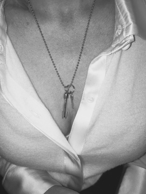 fearlessmff:  My Girl sat opposite me wearing the key to my freedom and the vial of my cum around her neck.Just the sight of that was enough to make me swell inside the cage!!! Her pleasure was the only priority,and I tried my best to show how much I