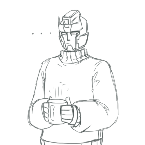 dobe-qj:  magicalsandwichwerewolf:  dobe-qj:  tryin to draw tfs in sweaters andugh  but oh well   I. Yes, you have explained exactly why sweaters are good on people with sexy legs. because then you see the legs. Nwo I want Drift in a sweater that rides