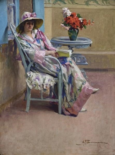 Alexandre François Bonnardel (1867–1942)Young Woman in the Flowers (Jeune Femmes dans les Fleurs) ; 