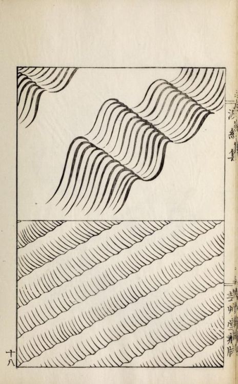 nemfrog: Japanese ocean wave motifs. Ha Bun Shu. 1919. 