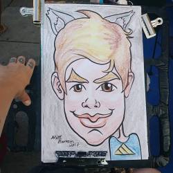 Doing caricatures at Dairy Delight! I love