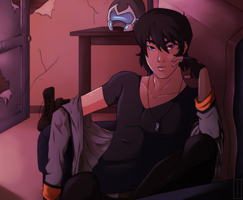 coolbohnes:Have a semi-sultry Keith wearing his dead boyfriend’s clothes.[Edit: Yikes, tumblr&