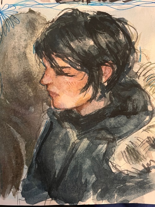 Gerard Way Watercolor + Pen Doodle ^_^