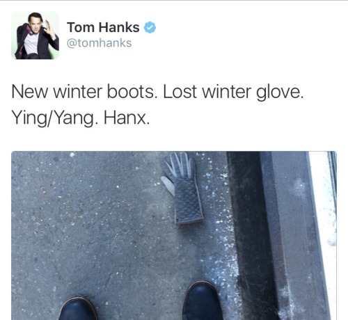 thank-you-mrs-loopner: half of tom hanks’ twitter is him tweeting lost items he sees and he s