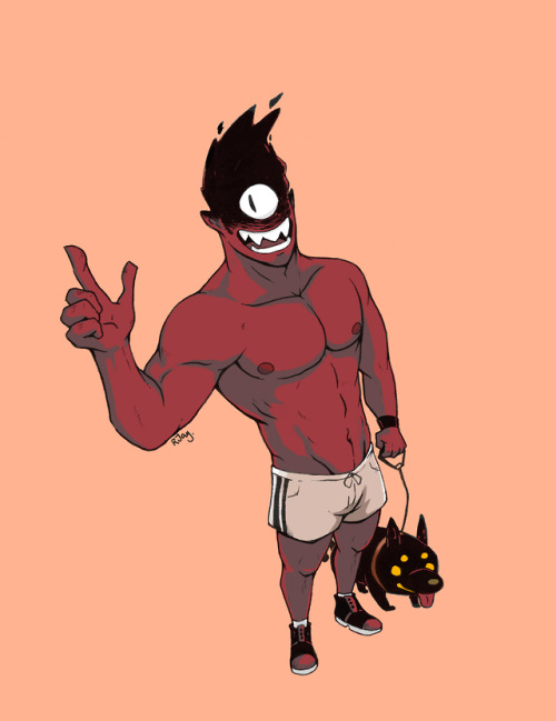 A Little Fan Art &doodle For My Favorite Artist @daryltoh 's Character. His One-eye Demon Broadcaster