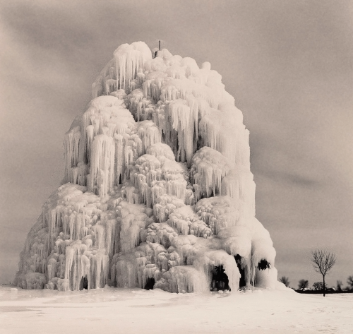 kafkasapartment: Frozen Fountain, Belle Isle, Detroit, Michigan, 1994. Michael Kenna. Toned gelatin