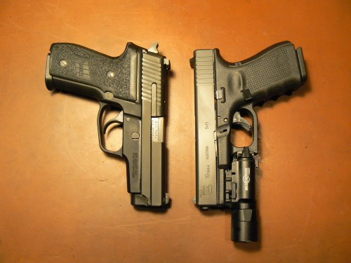 weaponslover: Sig M11-A1 &amp; Glock 19