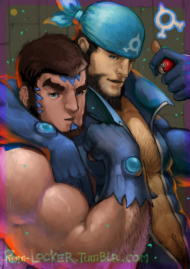 rum-locker:  Here’s another speedpainting of Archie and Matt from Team Aqua!  *whispers*