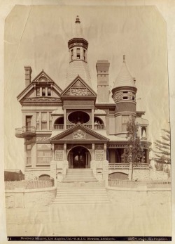 memoriastoica:  Bradbury Mansion, Los Angeles. Circa 1888. 