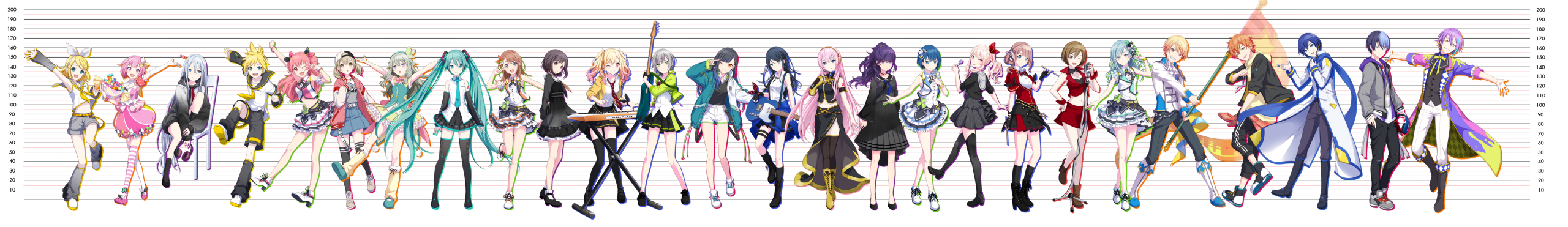 DARLING in the FRANXX  Characters Height Comparison 