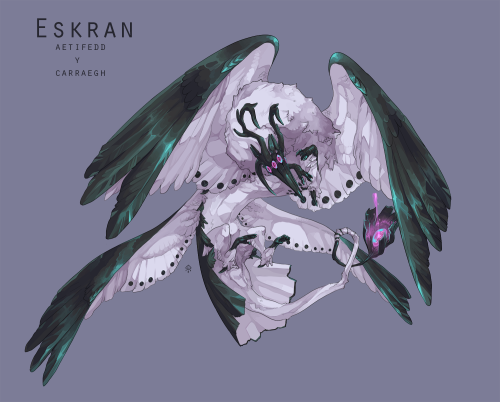 aubrgn:just realized i never even posted the finished version of Eskan’s crowned beast reference. he