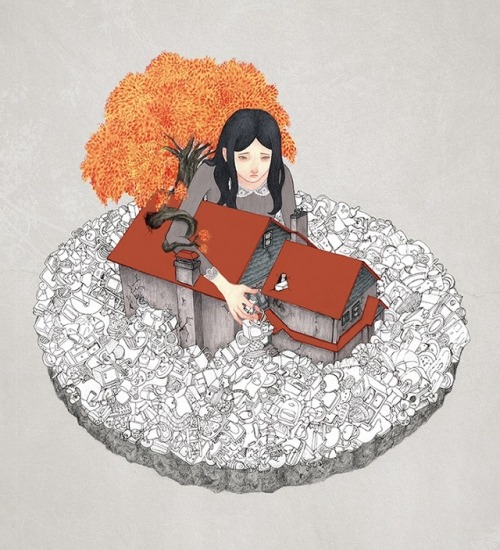 merfology: artisticmoods: Shreya Gupta’s illustrations tell stories that make me so curious ab