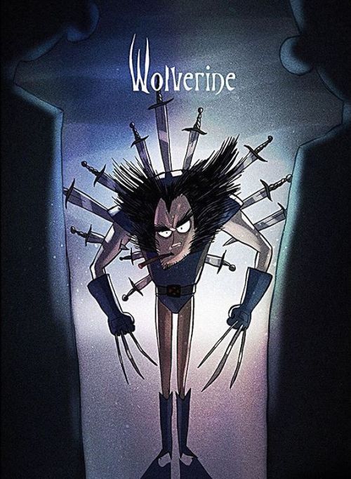 cinexphile:  Comic book superheroes (Tim Burton style) by Andrew Tarusov