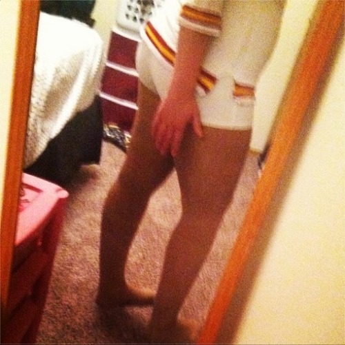 So these tights for cheer may be a bit dark for my awesome paleness. Haha