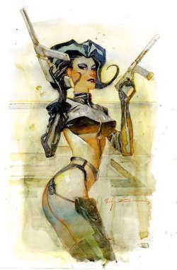 omercifulheaves: Aeon Flux Art by Bill Sienkiewicz