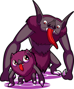 This was commissioned by a deviantART user known as Blackwing2, and he wanted me to draw his Fakemon; Scampire and Scargoyle.