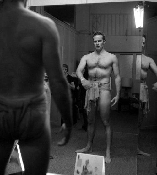 brynner12:Charlton Heston during a wardrobe test for BEN-HUR in 1958.