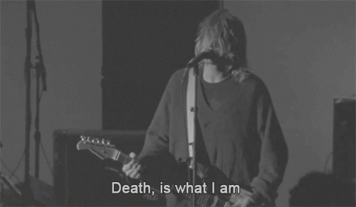 nowtheworldisgoneimjustone:  Kurt Cobain 1991 