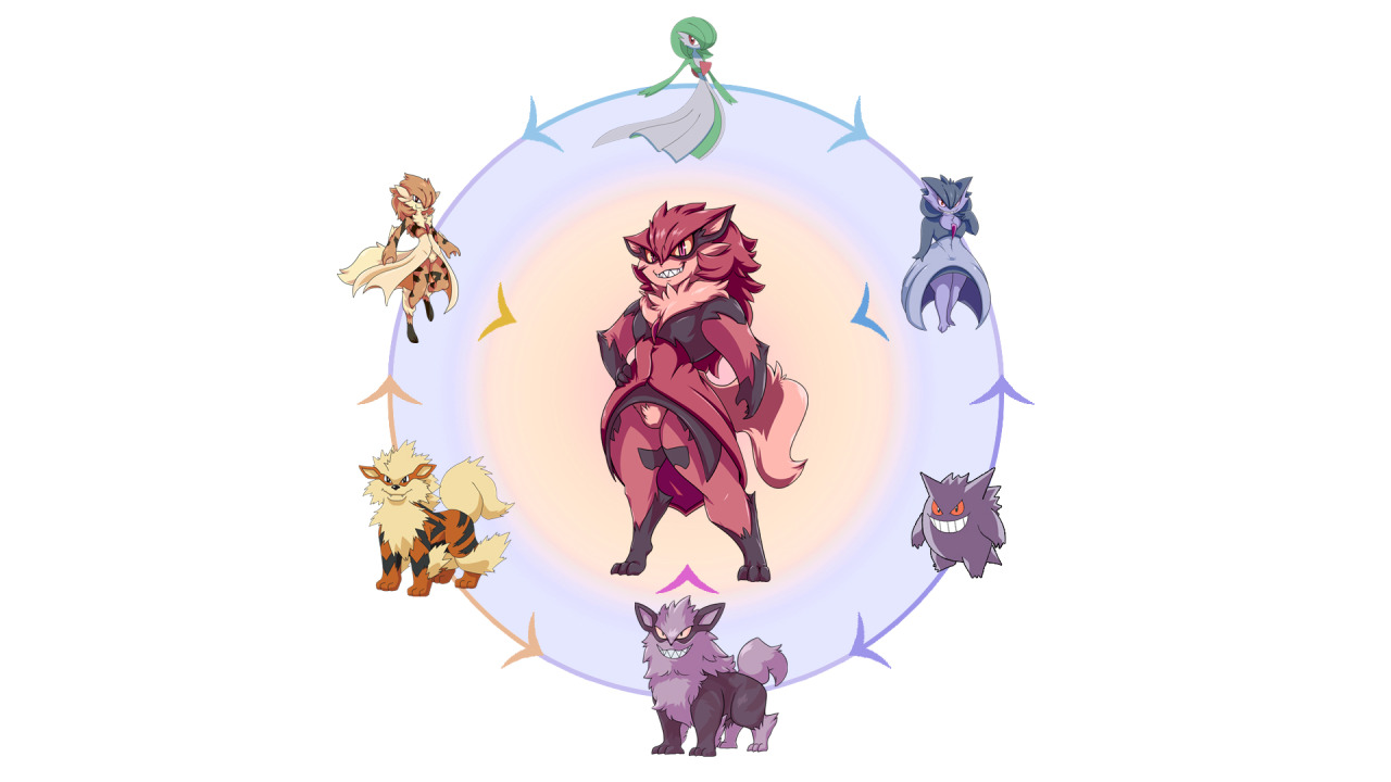 My pokemon trifusion series, with pokemon selected with great pangs through arduously
