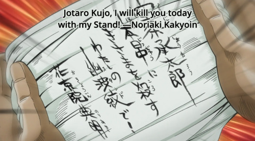 infinite-scratch:animedads:I’ laughing so much at the fact that Kakyoin took the time to write furig
