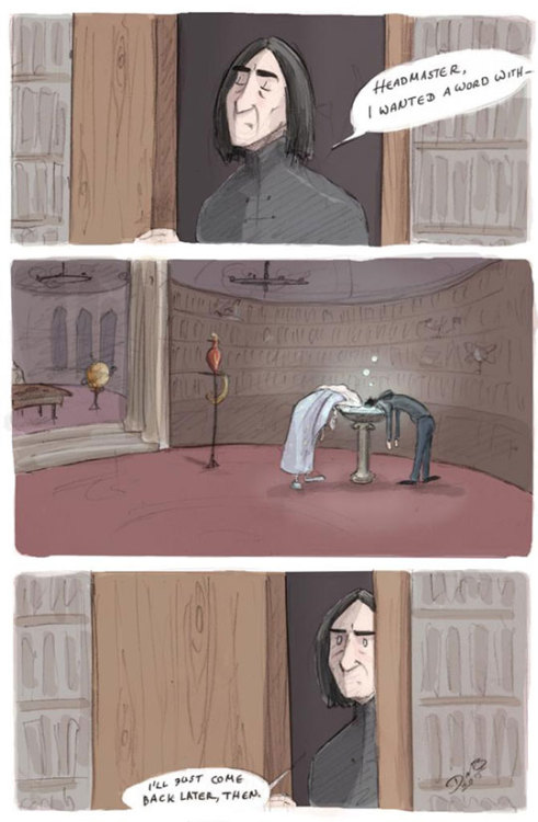 srsfunny: That Moment Snape Finds The Pensieve