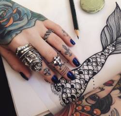 serenity-care:  skindeeptales:  Sirena Tattoo rings by Germano Augustini  &lt; 