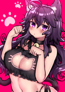 merryweatherey:  Nyarla in lewd cat keyhole lingerie!