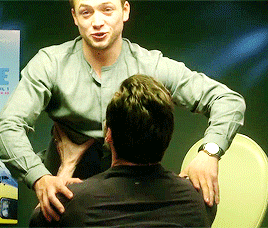 colinfirth: Hugh Jackman and Taron Egerton recreate the lift from Dirty Dancing!