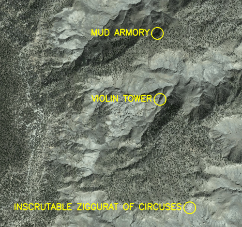 weirdsatellites: Manifest #753 from NROL-129 (TS/SCI) 1. Inscrutable Ziggurat of Circuses 2. Mud Arm