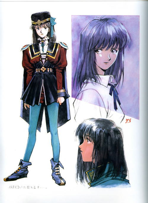 animenostalgia:Yoshiyuki Sadamoto’s character designs and concept art for Blue Uru, the long-dormant