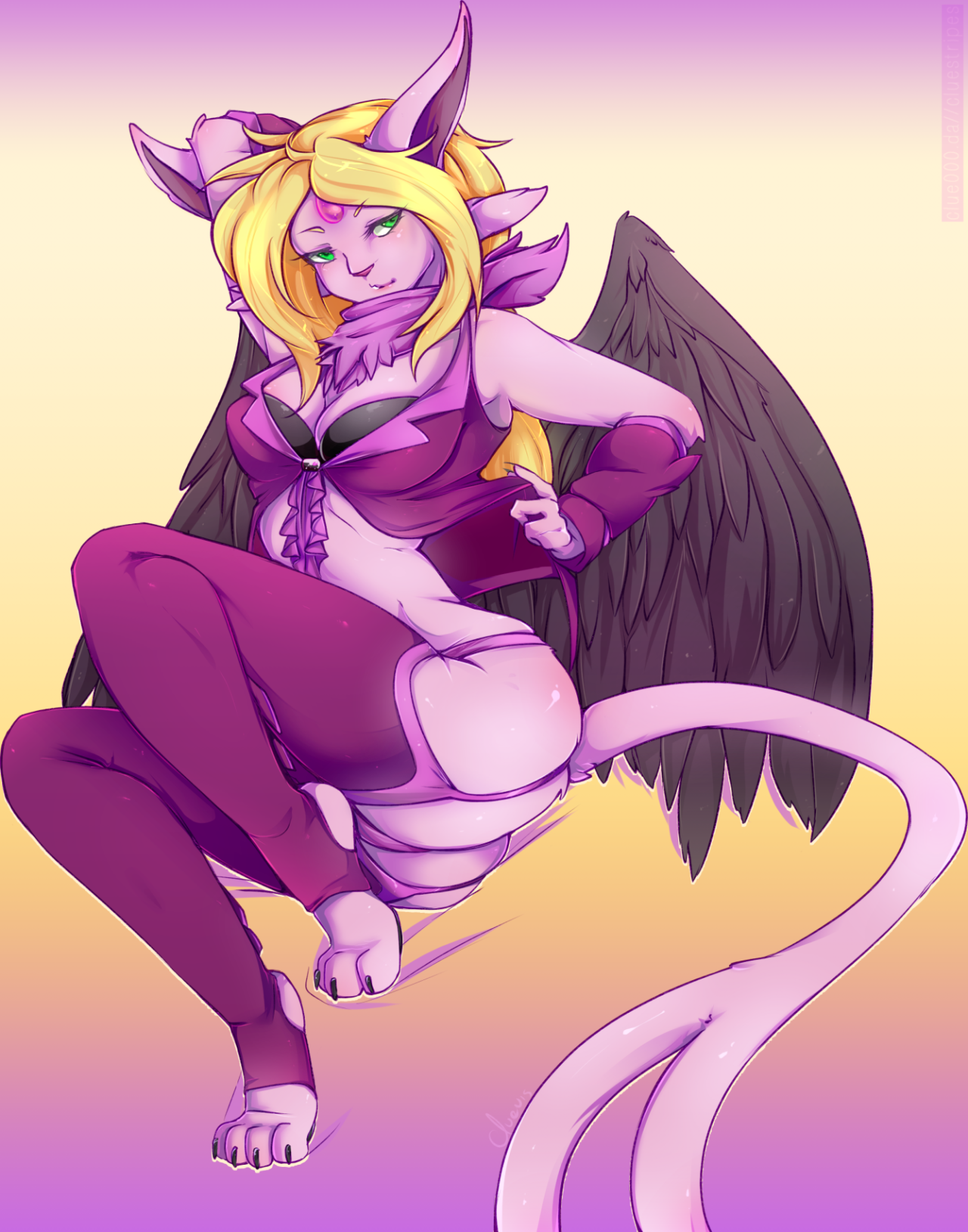 cluestripes:  Commission of Olypmia the Espeon for WingedLeafeon~ ♪[Easy full]