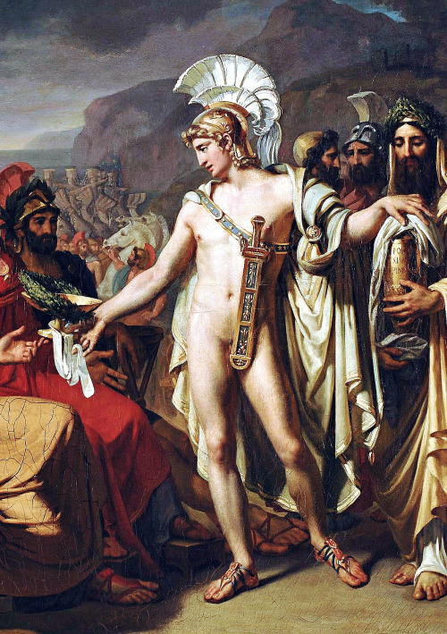 hadrian6:Detail : Achilles Presented to Nestor. 1820. Joseph Desire Court. French 1797-1865. oil/canvas.    http://hadrian6.tumblr.com